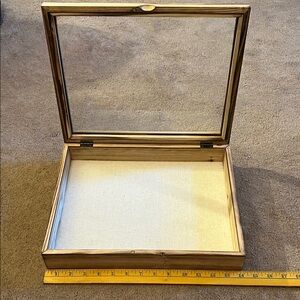 Wooden Display Box with Glass Lid
